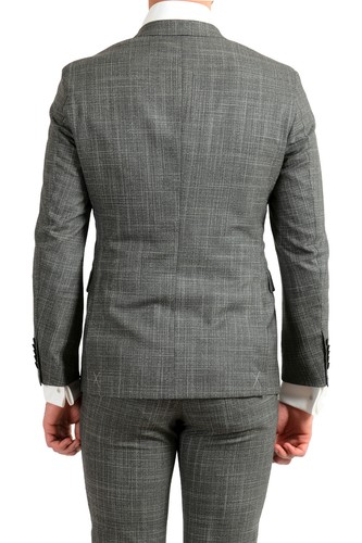 Pre-owned Hugo Boss Men's "t-royston/wain1" Gray Wool Silk Two Button Suit