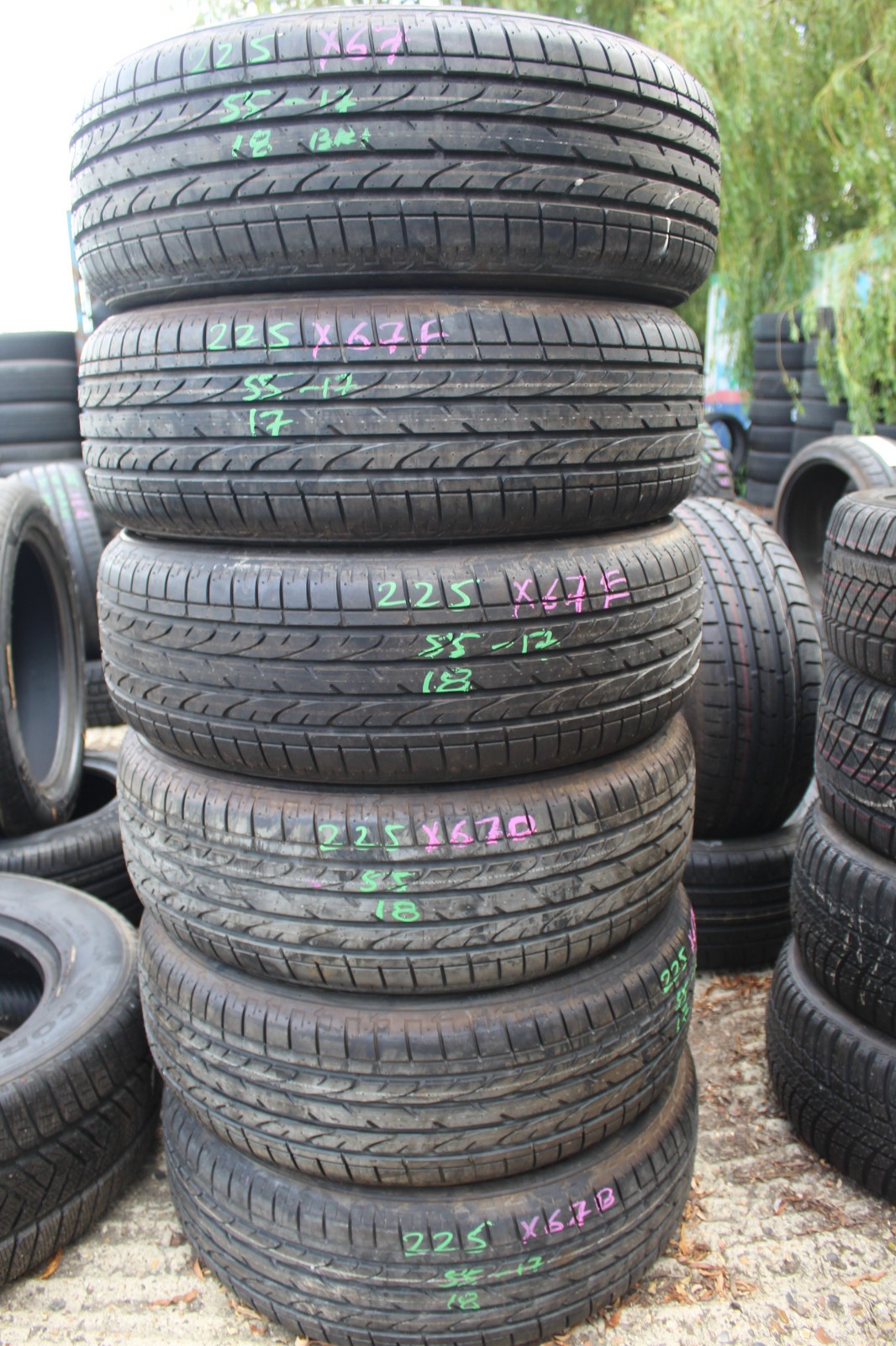 New 225 55 17 Bridgestone, Dueler HP Sport, 98V, x1 Single Tyre (F1_tyres) X67