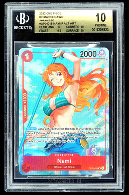 OP 🏴‍☠️ Nami | BGS 10 PRISTINE | OP01-016 | English | ERRATA | MINT | OG Grade