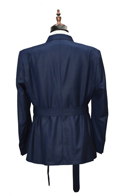 Pre-owned Handmade Men Blue Suits Designer Wedding Stylish Casual Dinner Suits (coat+pants)