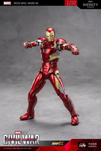 New ZD Marvel Toy Iron Man MK46 Mark 46 7in Civil War Action