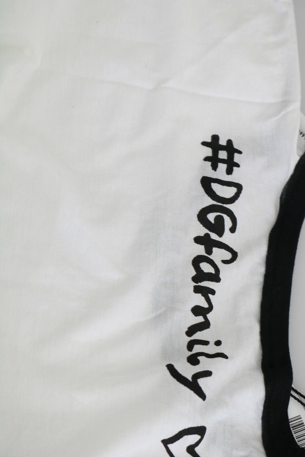 Pre-owned Dolce & Gabbana T-shirt Cotton White Men Print Dgfamily It44/ Us34/ Xs Rrp $750