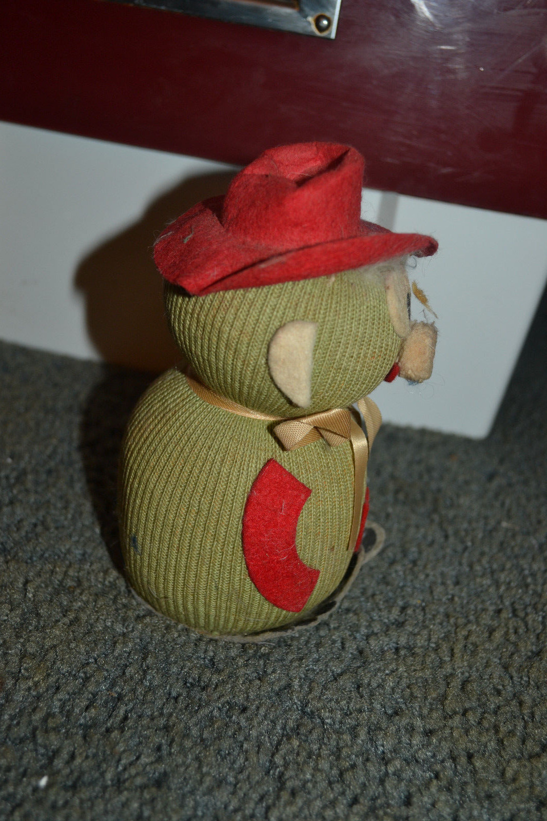 VTG Sewing Pin holder Cushion figurine snowman