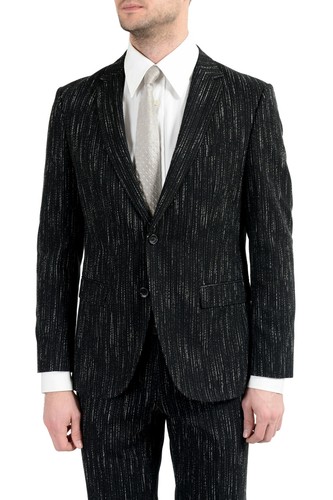 Pre-owned Hugo Boss "nestro3/byte1" Men's Slim Striped Two Button Suit In Multicolor