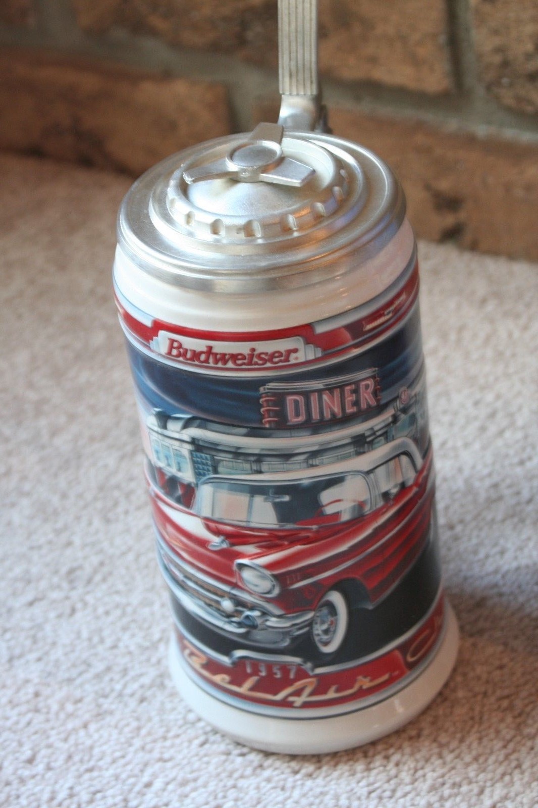 Anheuser Busch Budweiser Classic Car Series 57 Chevy Bel Air Collectors Stein