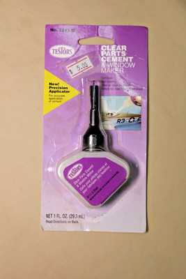 Testors #3515C Clear Parts Cement & Window Maker, new in package