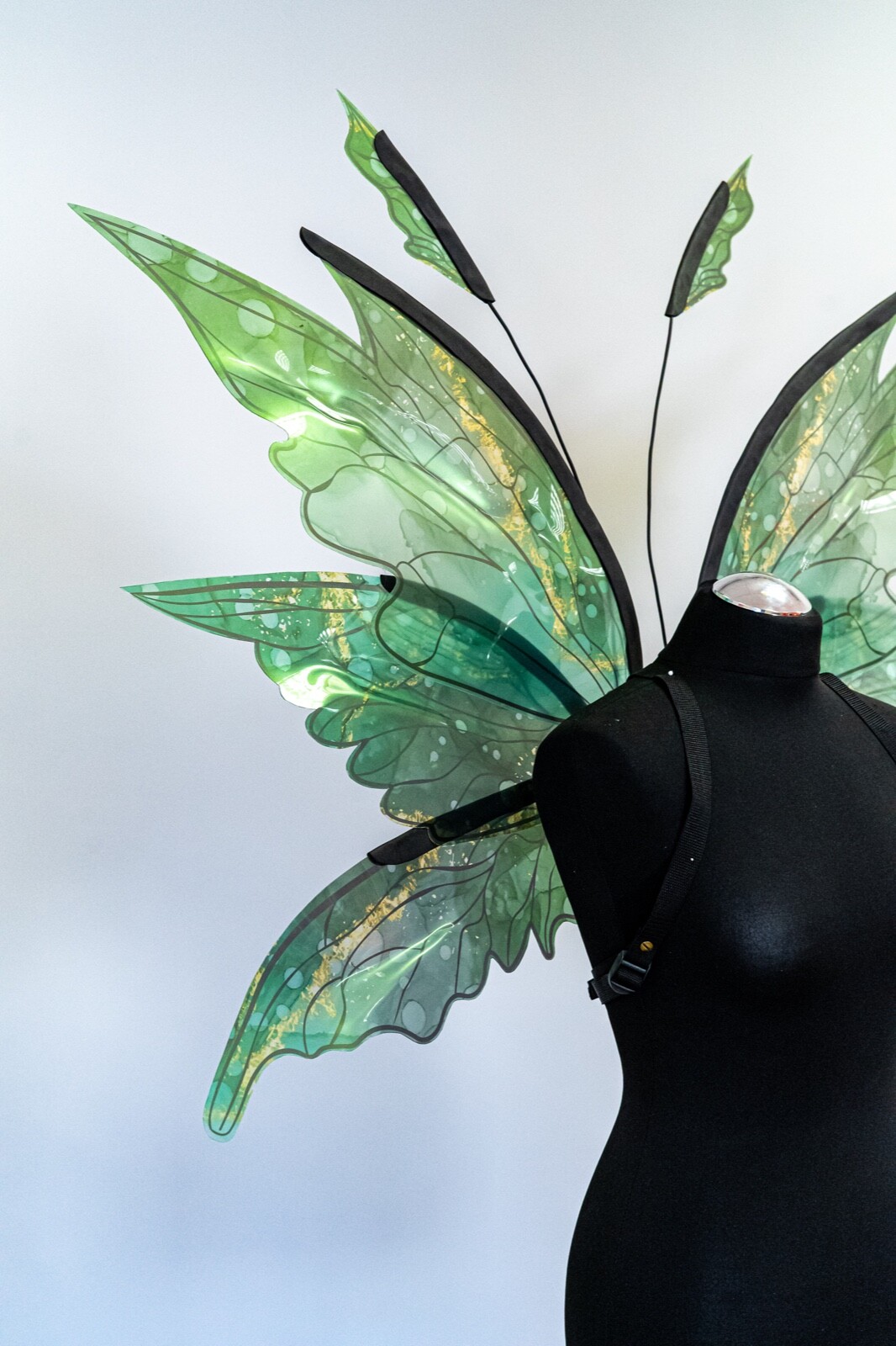 Green Fairy Wings Costume For Adult Butterfly Elf  Cosplay Iridescent Halloween