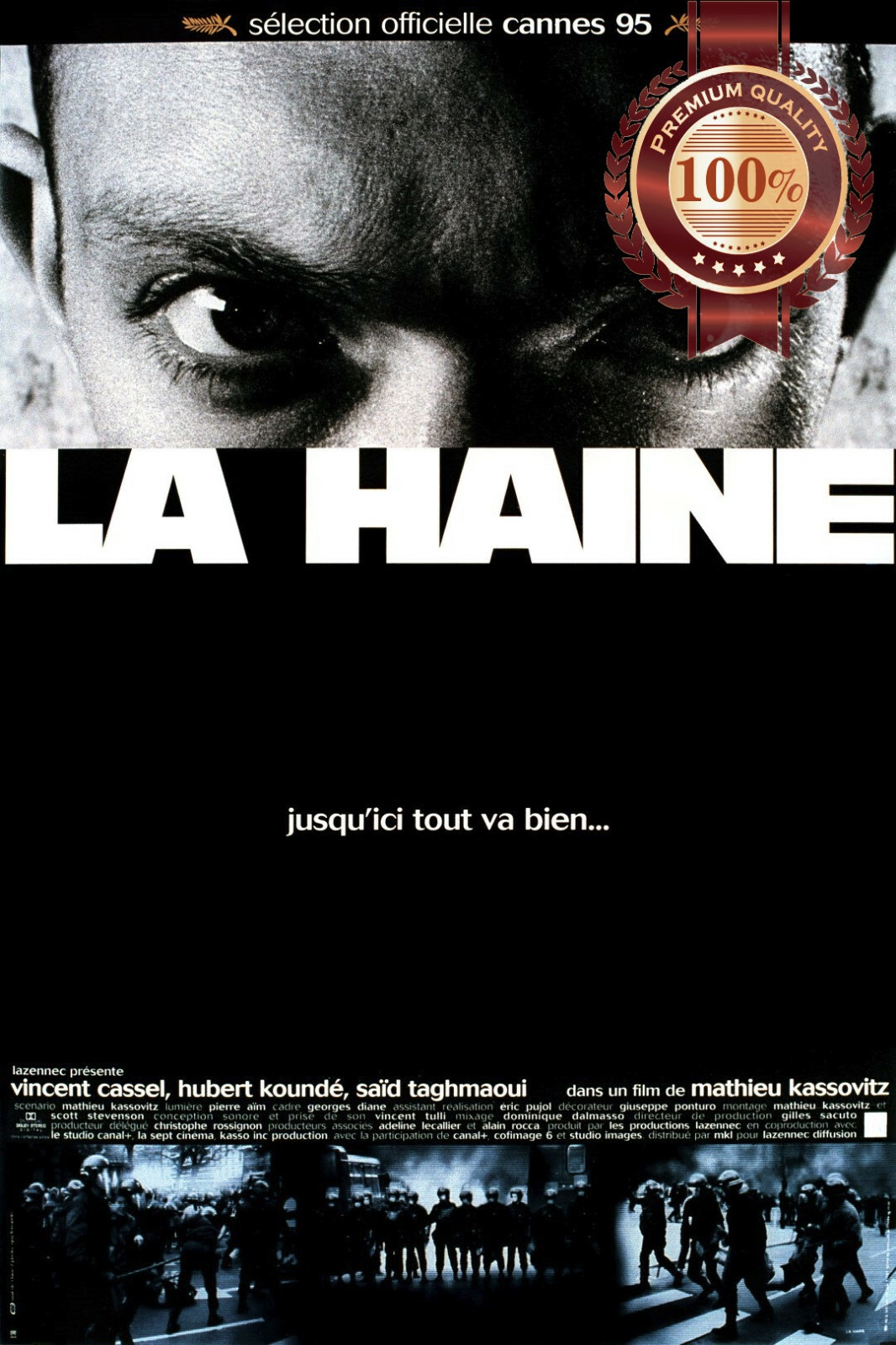LA HAINE 1995 90s OFFICIAL ORIGINAL CINEMA FILM MOVIE PRINT