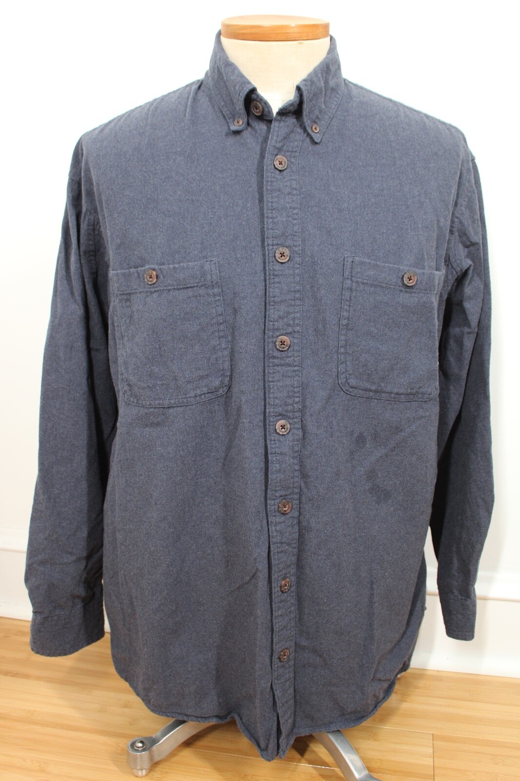 Duluth Trading Co L Tall Blue Free Swingin' Flannel Long Duluth Trading Co L Tall Blue Free Swingin' Flannel Long