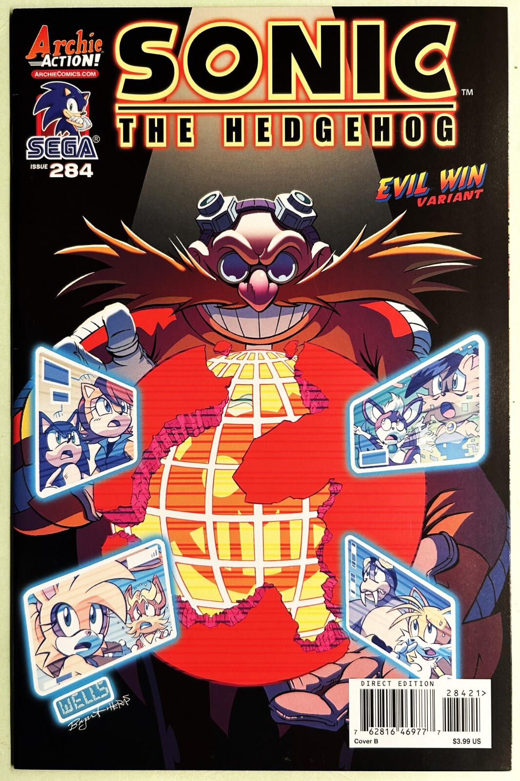 SONIC The HEDGEHOG Comic Book #284 Variant June 2016 1st Ed