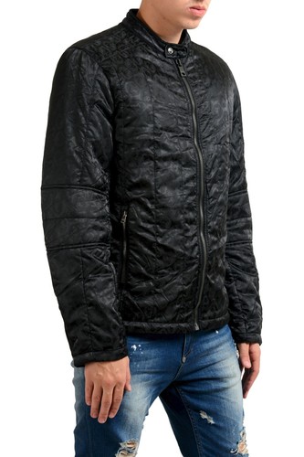 Pre-owned Versace Versus Men's Black Lightly Insulated Full Zip Jacket Size Xs S M L