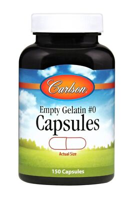 Carlson Laboratories Medium #0 Пустая желатиновая капсула 150 капсул