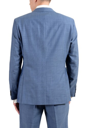 Pre-owned Hugo Boss "c-jeffery/c-simmons" Men's 100% Wool Two Button Suit Us 38r It 48r In Blue