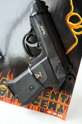 SPECIAL AGENT 007 WALTHER PPK TOY CAP GUN SILENCER WICKE LONE STAR GERMANY NEW !