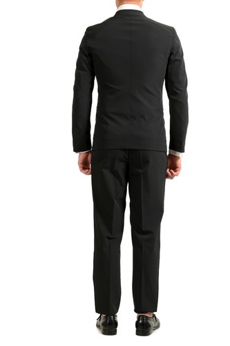 Pre-owned Hugo Boss Men's "nielsen/oliwer_1" Black Double Breasted Tuxedo Style Suit
