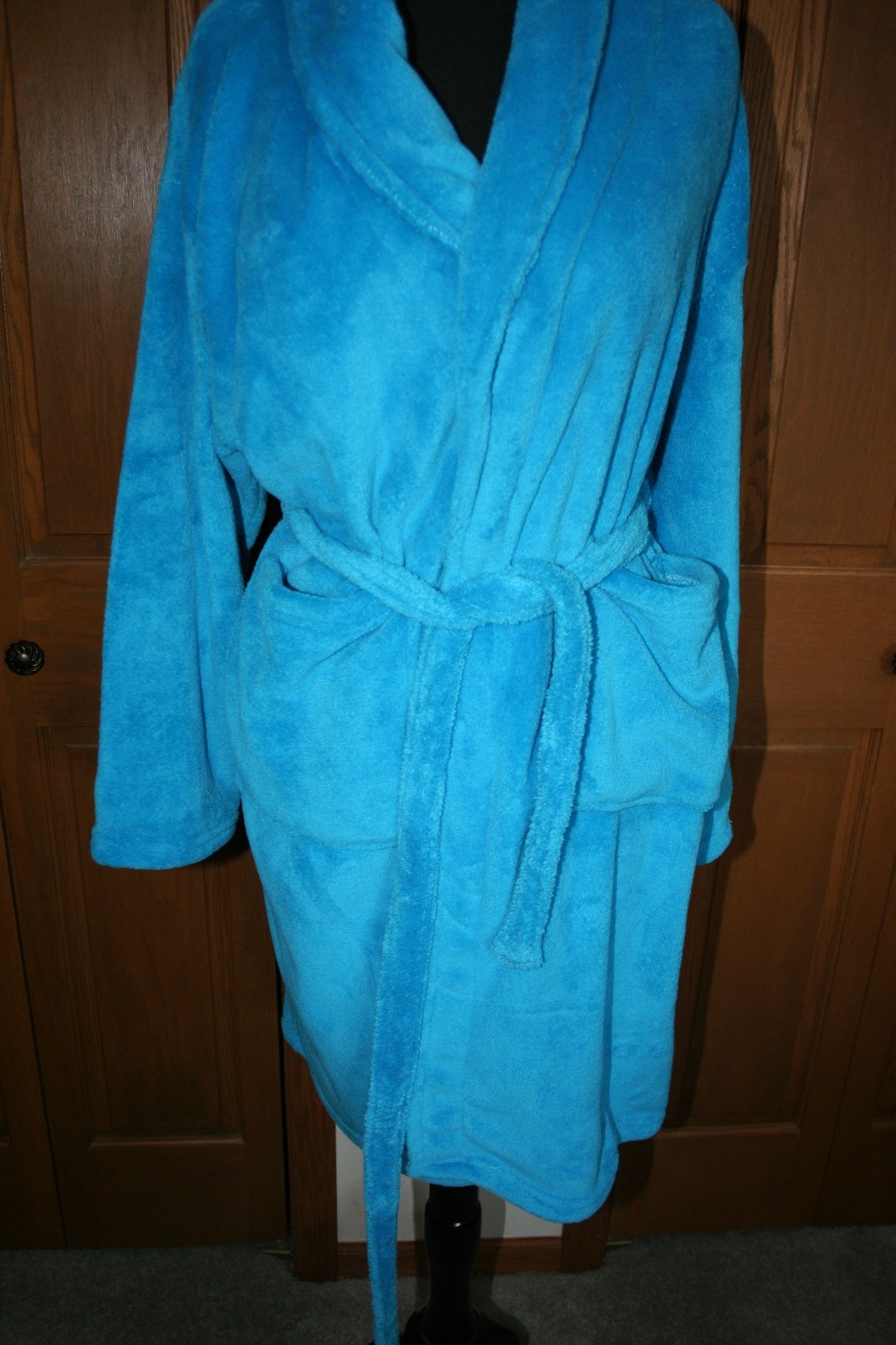 Women's Men's Women's UNISEX Plush Robe JOE BOXER UNISEX Medium NM Blue