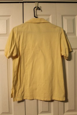 lands end boys short sleeve canary yellow 100% cotton polo