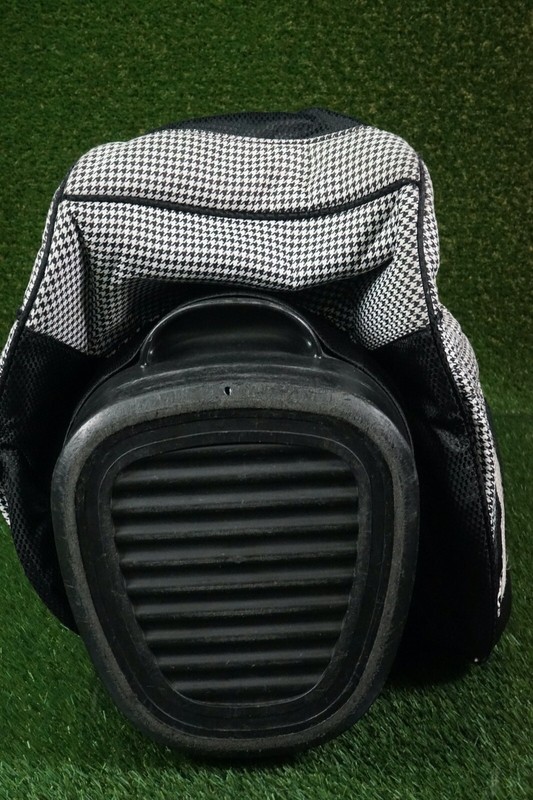 SUN MOUNTAIN WOMENS LADIES 14-WAY DIVIDER GOLF CART BAG, BLACK WHITE HOUNDSTOOTH