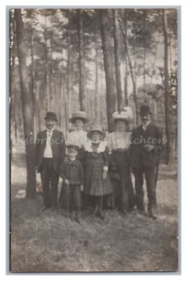 Familie im Wald 1912 - gest. Dresden - Altes Foto 1910er