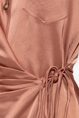 Pre-owned Nanushka Xaviera Long-sleeved Dress In Brown Terra