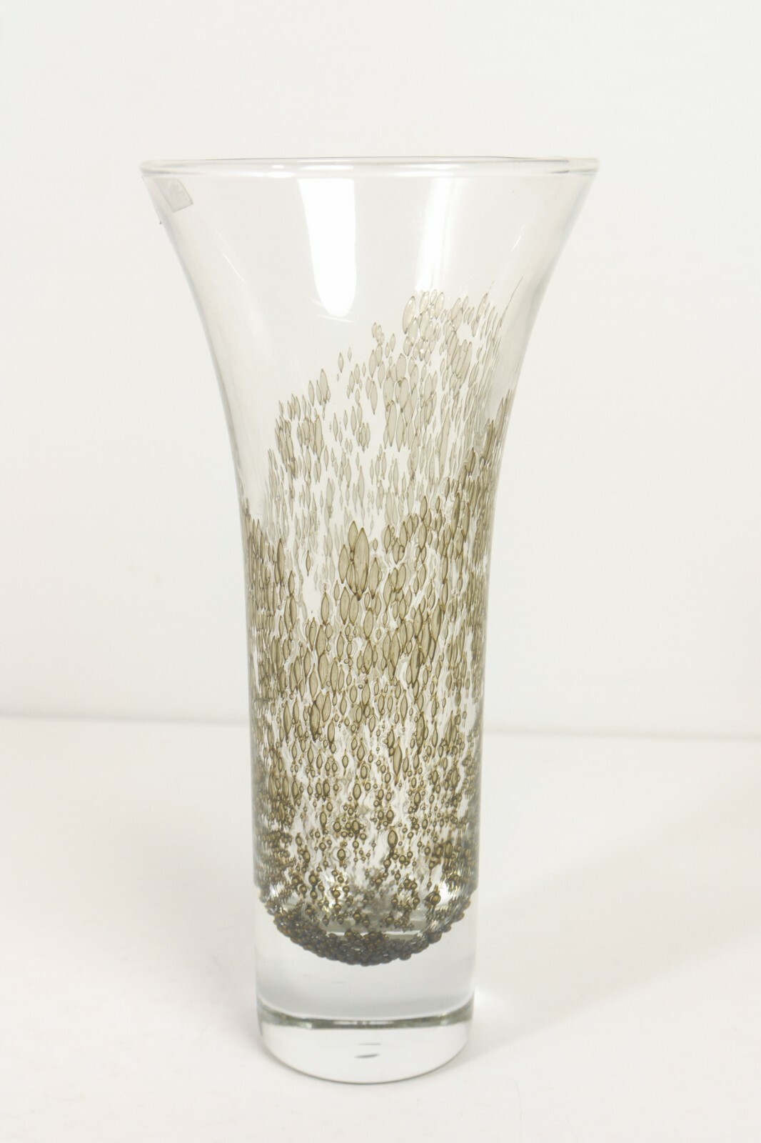 Björn Weckström Kanerva Heather MCM Fluted Art Glass Vase Nuutajärvi Finland LNC