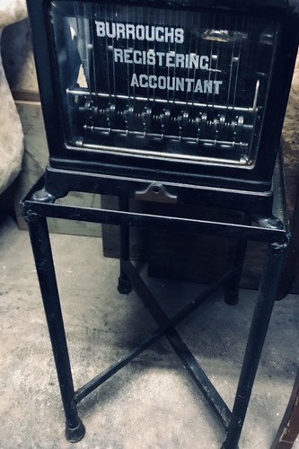 Rare Antique Burroughs Adding Machine Class 1 Model (or Style 3).
