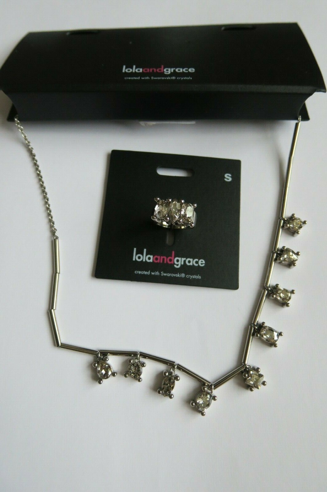 Lola and Grace Swarovski Crystal Necklace and Ring Gift