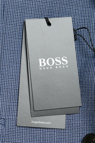 Pre-owned Hugo Boss Men's "huge6/genius5" Slim Fit Blue 100% Wool Two Button Suit
