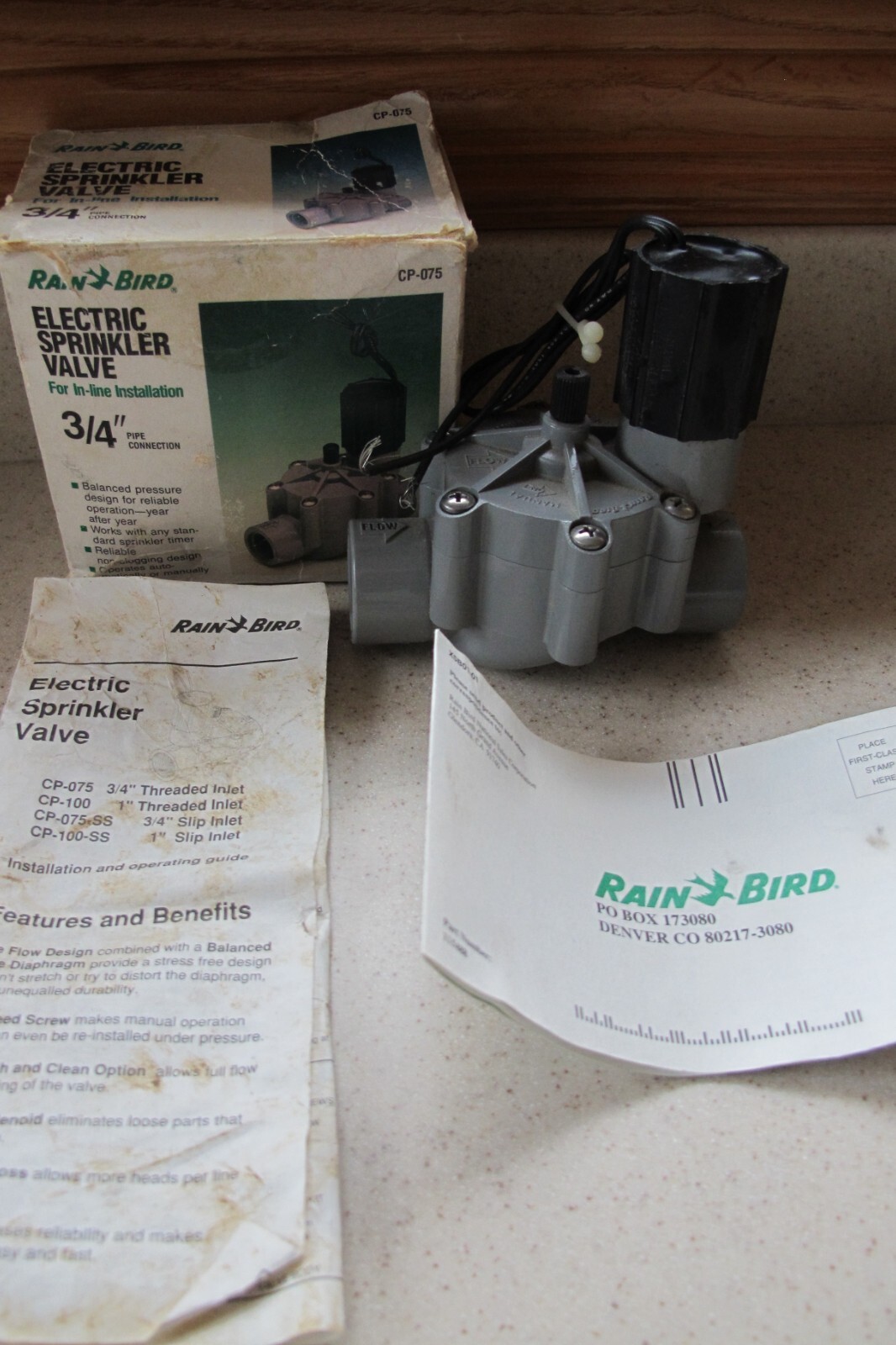 Vintage Rain Bird Electric Sprinkler Valve 3/4" Pipe Connect