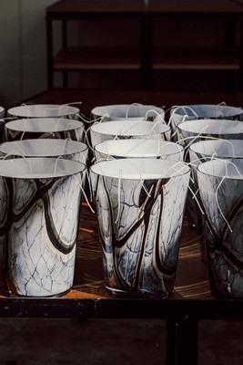 Pre-owned Baobab Collection - Candle Stones Marble - Leather - Tuberose - Berries - Max16