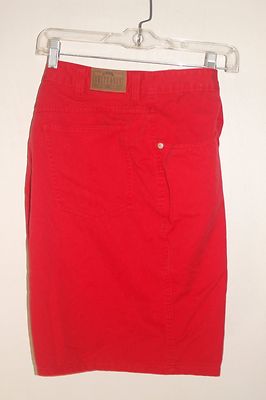 BRITTANIA ~ Retro  Red Cotton Comfy Shorts Sz 18 *G.-VG. COND.