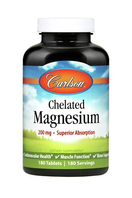 Carlson Laboratories Хелатный магний 200 мг 180 таблеток