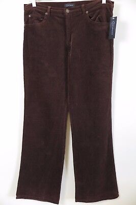 NWT Context Brown Slight-Flare Corduroy Pants Size 10 Made in USA