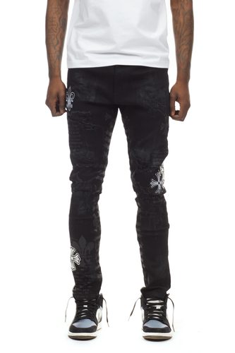 

Джинсы Smoke Rise Jet Black Gothic Fashion