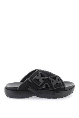 Pre-owned Bottega Veneta Slides -snap- Man Sz.7 Eur.40 754218v3c41 Black