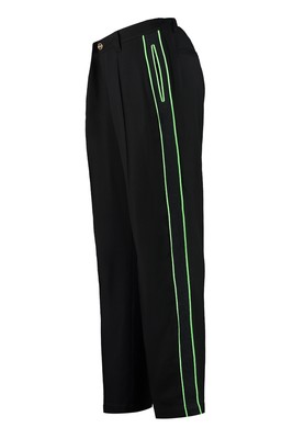 Pre-owned Versace Black Polyamide Pants