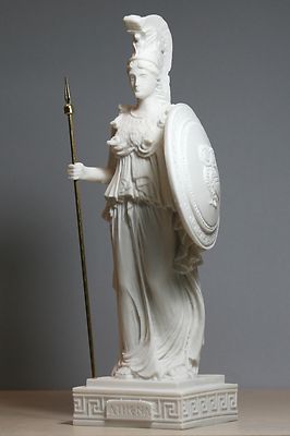 Athena Minerva Greek Roman Goddess Handmade Statue Figure Sculpture 9.65 inches