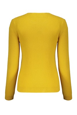 Pre-owned Valentino Long Sleeve Crew-neck Sweater In Yellow