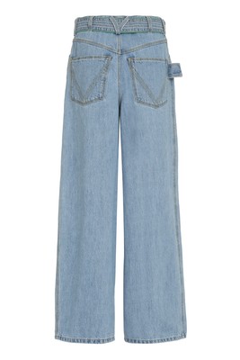 Pre-owned Bottega Veneta Wide-leg Jeans 40 It In Blue