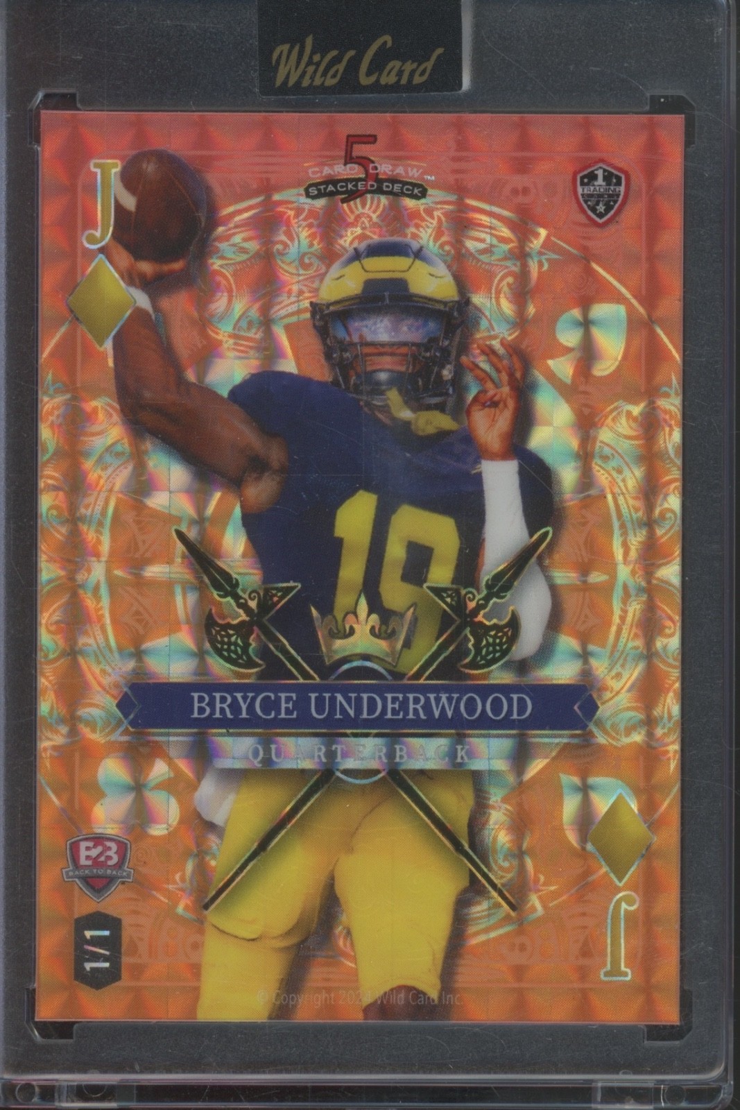 2024 Wild Card 5 Card Deck Geometric Bryce Underwood Drew Allar 1/1 RC Rookie