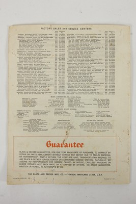 DeWalt Instruction Maintenence Parts Manual For 10