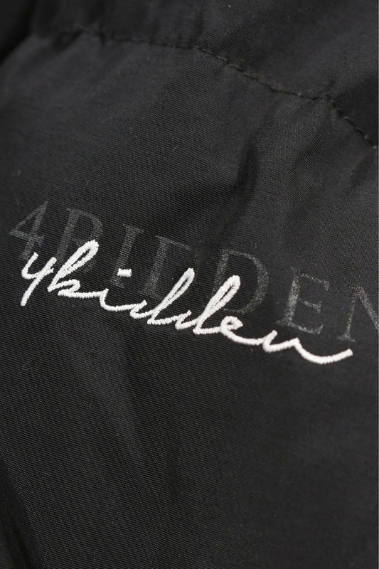 4BIDDEN 4BIDDEN SPRUNG KUNST PELZRAND JACKE MIT KAPUZE SCHWARZ