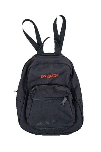 Y2K Vintage Jansport Small Mini Backpack Black 90s Retro Bag