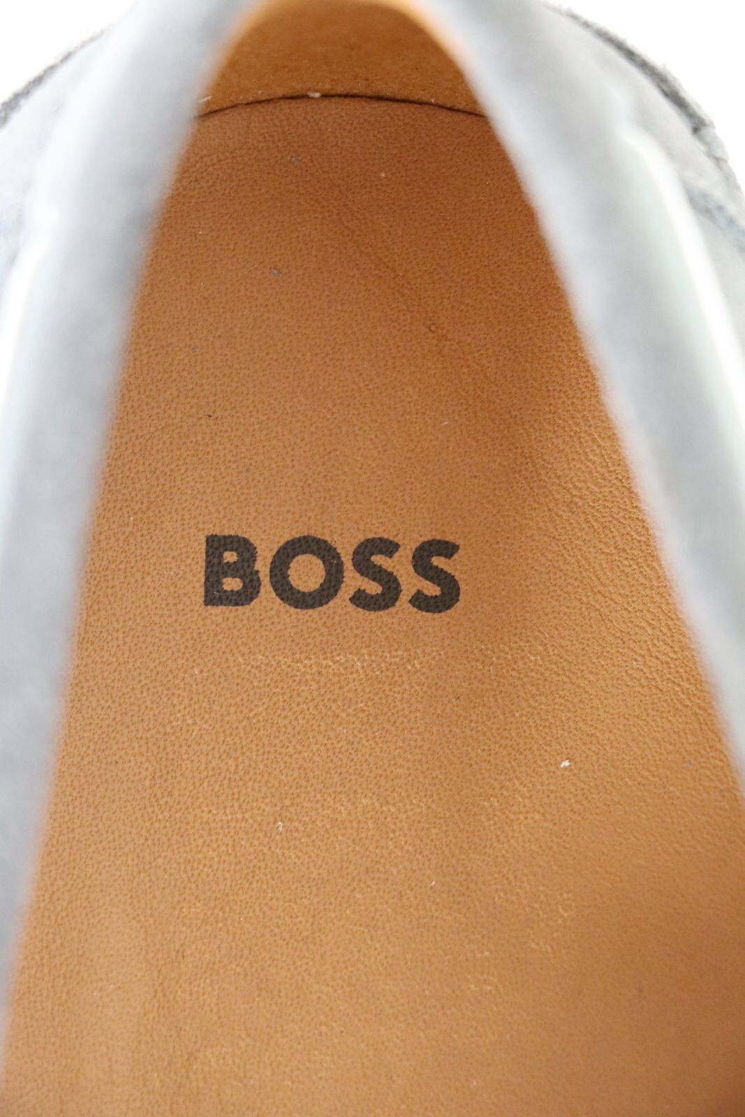 Pre-owned Hugo Boss Boat Shoes, Mod. Bannie_derb_sd, Size 44 / Us 11, Medium Grey In Gray