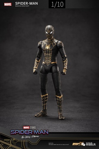 その他 MEDICOM TOY - BE@RBRICK SPIDER-MAN BLACK &amp; GOLD SUIT 100%+400%Be@rbrick SPIDER-MAN BLACK & GOLD SUIT