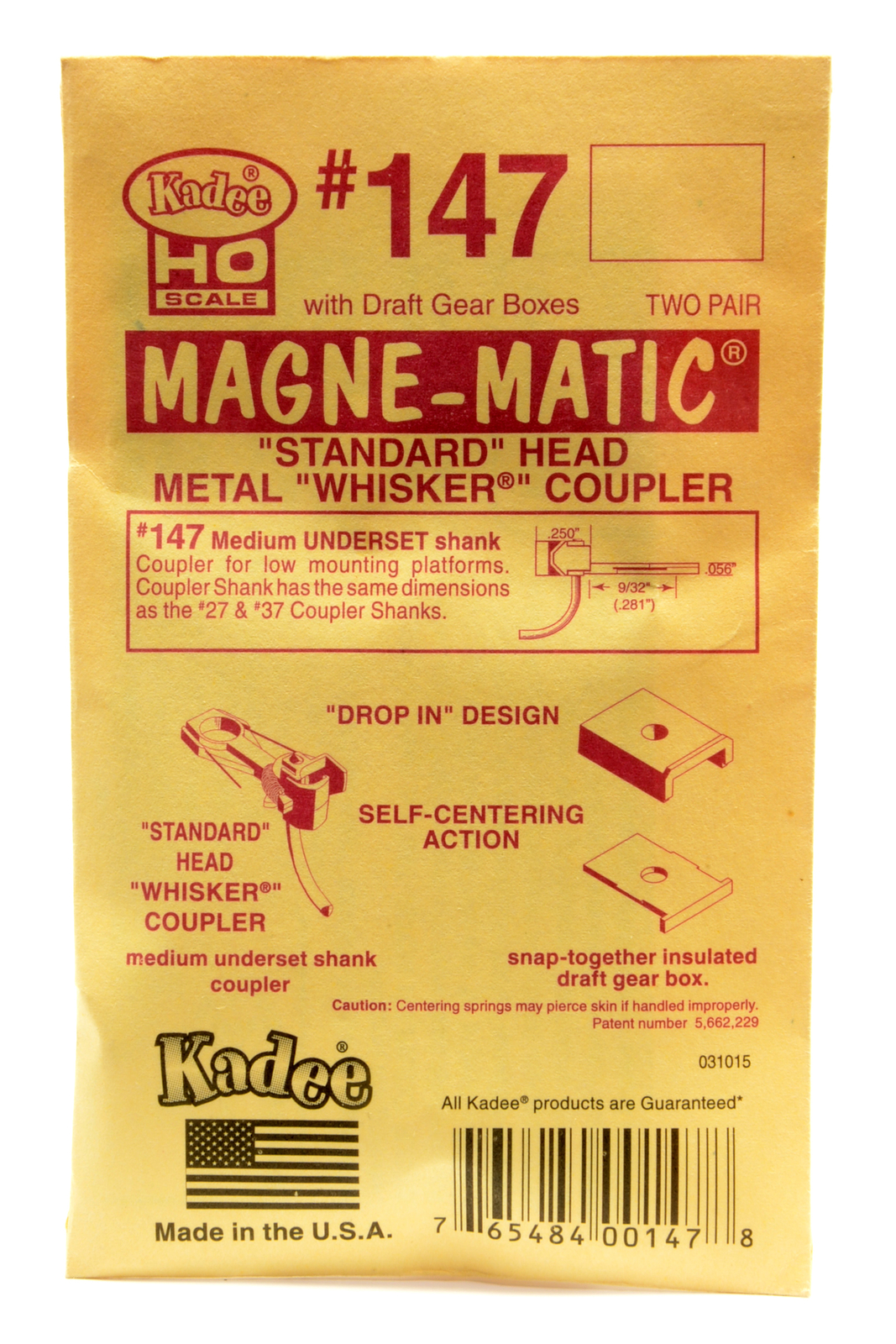 Kadee • 147 • Kupplung #147 • Standard Whisker Medium Underset • 4 Stück