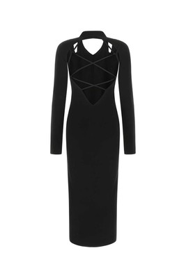 Pre-owned Dion Lee Black Wool Dress
