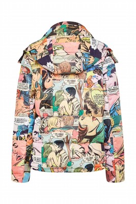 Pre-owned Unbreak.it Comic Print Down Jacket In To8 Kiss - Size S In Pattern