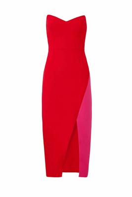 jill jill stuart red colorblock sheath