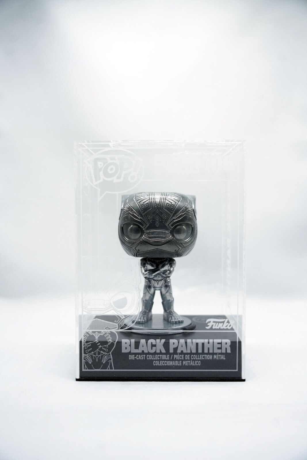 Funko Pop Die Cast Black Panther #06 Silver Metallic 💎Chase Funko Pop Die Cast Black Panther #06 Silver Metallic 💎Chase